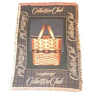 Longaberger Collectors Club Tapestry Blanket Afghan Throw 1999 Made in USA
